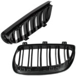 Dvigubos grotelės Performance BMW E92 / E93 PRE-LCI (06-10), juodos blizgios - Image 3