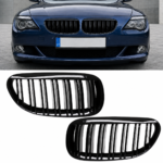 Priekinės grotelės Performance BMW E63 / E64, dvigubos, juodos blizgios