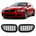Priekinės grotelės Performance BMW E63 / E64, dvigubos, juodos blizgios