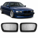 Priekinės viengubos grotelės BMW E38 (94-01), juodos matinės