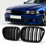 Dvigubos grotelės Performance BMW E39 (95-03), juodos blizgios