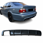 Galinio bamperio difuzorius (2x0) BMW E39 (95-03) , juodas blizgus