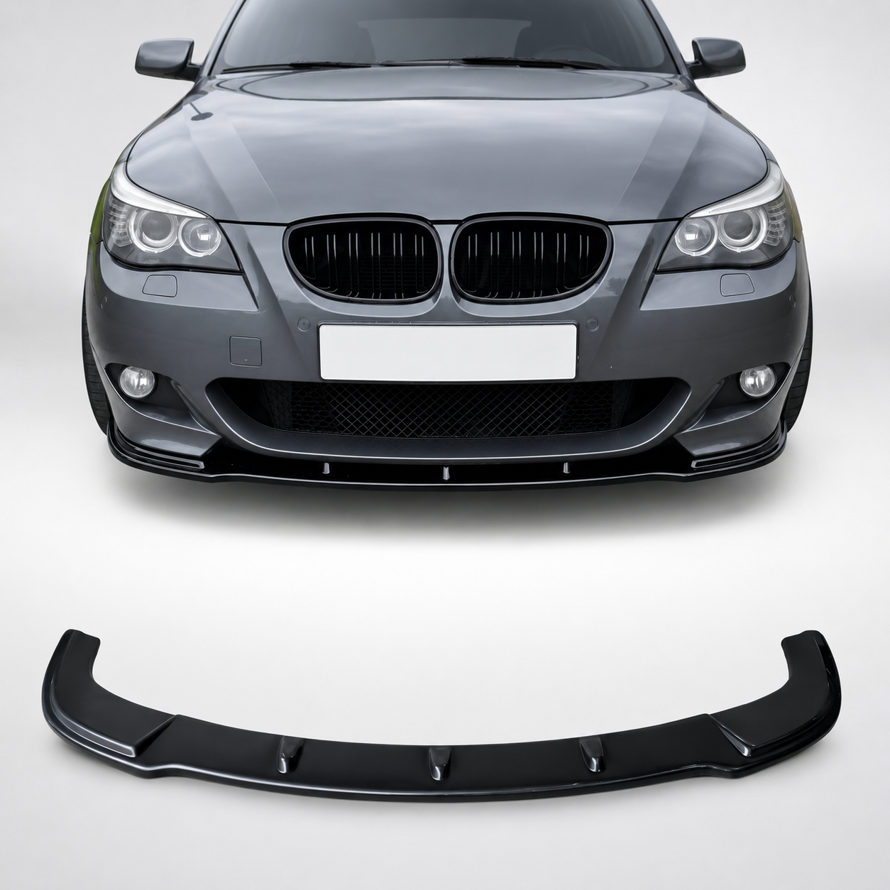 bmw-e60-e61-priekinis-pažeminimas Priekinio bamperio pažeminimas (lipas) BMW 5 E60 / E61 M-Tech, juodas blizgus - Image 1