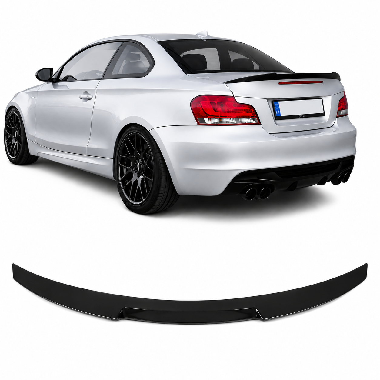 bmw-e82-m4-style-spoileris M4 Style spoileris ant bagažinės BMW E82 (07-13) juodas blizgus - Image 1