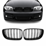 Performance priekinės grotelės BMW E81 / E82 / E87 / E88, dvigubos, juodos blizgios