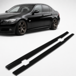 Poslenksčiai / slenksčių apdailos komplektas BMW E90 / E91 (05-11), blizgūs juodi