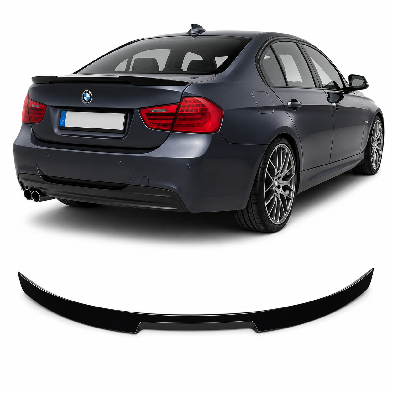 bmw-e90-psm-style-bagažinės-spoileris-juodas-blizgus Bagažinės spoileris M4 Style BMW E90 (05-11), juodas blizgus - Image 1