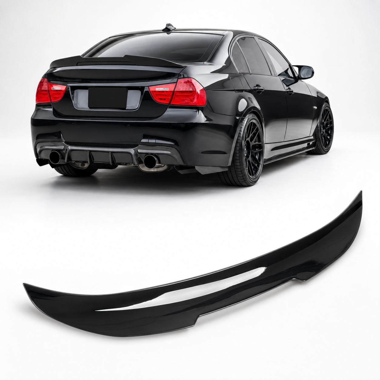 bmw-e90-psm-style-bagažinės-spoileris-juodas-blizgus Bagažinės spoileris PSM Style BMW E90 (05-11), juodas blizgus - Image 1