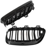 Priekinės dvigubos grotelės Performance BMW F22 / F23 / F87, juodos blizgios - Image 3