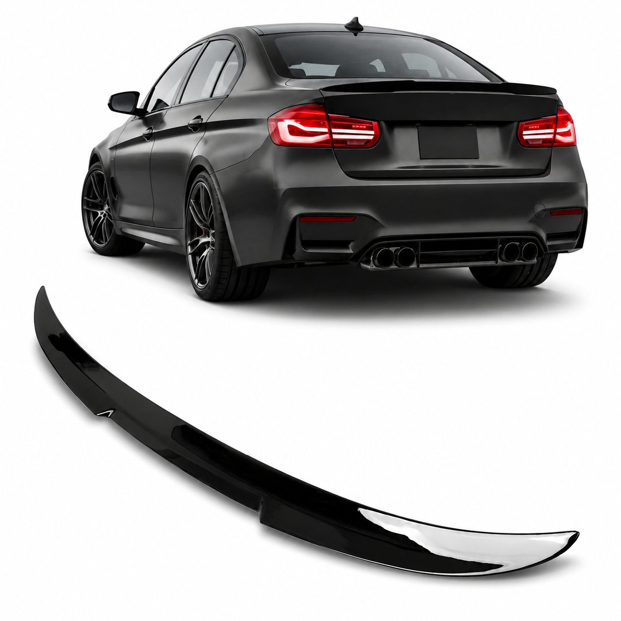 bmw-f30-m4-style-bagažinės-spoileris-juodas-blizgus Bagažinės spoileris M4 Style BMW F30 / F80 (11-18), juodas blizgus - Image 1