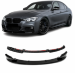 Priekinis bamperio pažeminimas Performance BMW F30 / F31, juodas blizgus