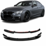 Priekinis bamperio pažeminimas Performance BMW F30 / F31, juodas blizgus