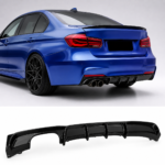 Galinio bamperio difuzorius Performance BMW F30 / F31 (11-18), blizgus juodas 325, 328, 330
