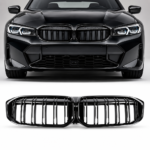 Dvigubos grotelės Performance BMW G20 G21 LCI (22-), juodos blizgios