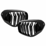Dvigubos Performance grotelės G30 / G31 (17-20 PRE-LCI), juodos blizgios