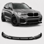 Priekinis pažeminimas Aero BMW X3 F25 LCI / X4 F26 (14-18) su M-Sport buferiu, juodas blizgus