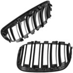 Dvigubos grotelės BMW X5 E53 LCI (04-06), juodos blizgios - Image 3