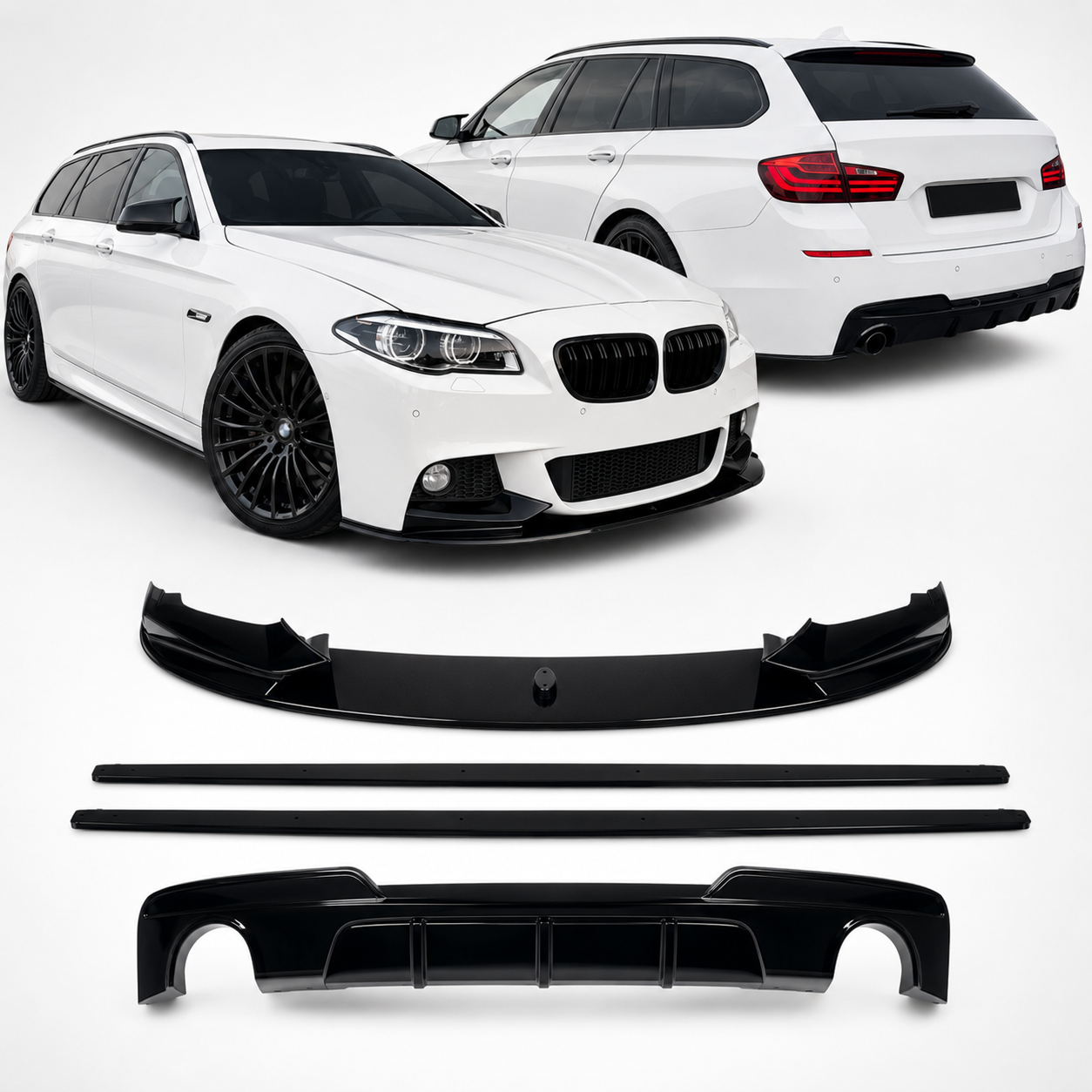 slenksčių-poslenksčių-komplektas-f10-f11 Apdailų komplektas Performance BMW F10 / F11 (535i / 535d), juodas blizgus - Image 1