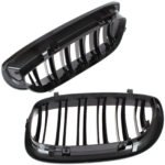 Dvigubos priekinės grotelės Performance BMW E46 coupe / convertible (03-06), juodos blizgios - Image 2