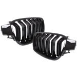 Priekinės dvigubos grotelės Performance BMW F30 / F31 / F80, juodos blizgios