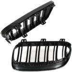 Dvigubos grotelės Performance BMW E92 / E93 LCI (10-13), juodos blizgios - Image 3
