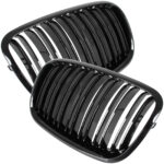 Priekinės dvigubos grotelės Performance BMW X5 E70 / X6 E71, juodos blizgios - Image 2