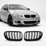 Dvigubos grotelės Performance BMW E92 / E93 LCI (10-13), juodos blizgios