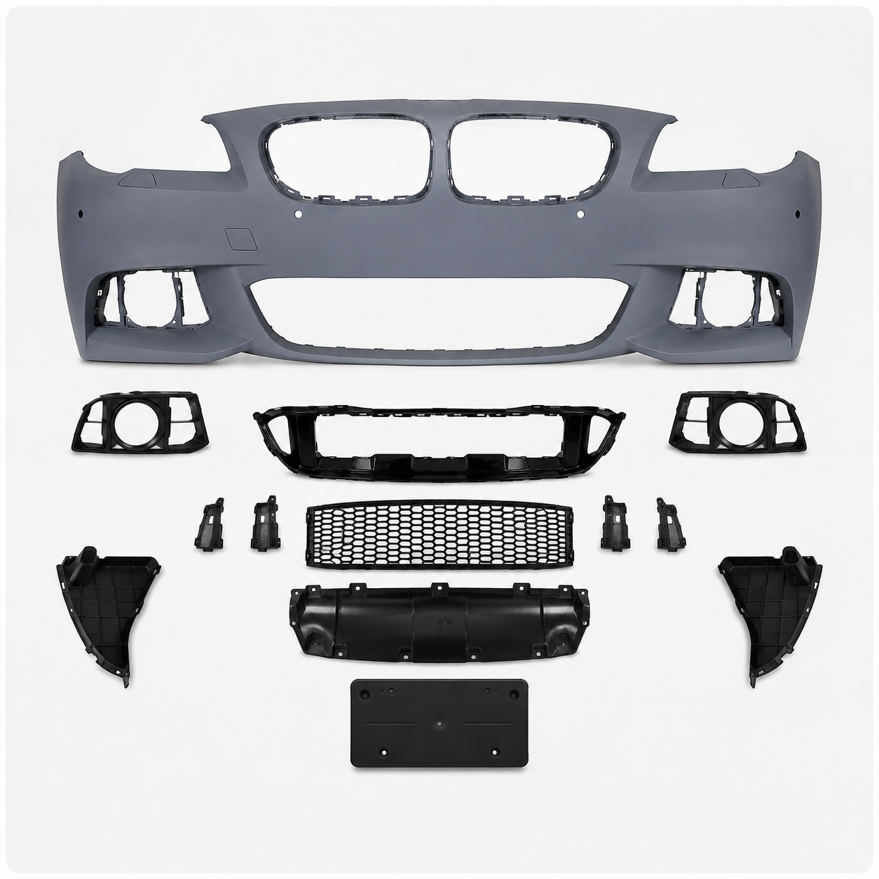 bmw-f10-f11-lci-priekinis-m-sport-bamperis Priekinis bamperis M-Sport (M-Pack) BMW F10 / F11 LCI (14-17) - Image 1