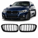 Priekinės dvigubos grotelės Performance BMW F30 / F31, juodos blizgios