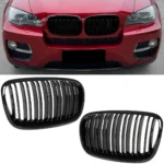 Priekinės dvigubos grotelės Performance BMW X5 E70 / X6 E71, juodos blizgios
