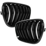 Dvigubos grotelės Performance BMW F25 / F26 PRE-LCI (11-14), juodos blizgios