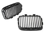 Viengubos priekinio bamperio grotelės BMW 3 E36 (90-96) Pre-Facelift, juodos matinės - Image 2