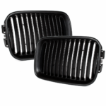 Viengubos priekinio bamperio grotelės BMW 3 E36 (90-96) Pre-Facelift, juodos matinės
