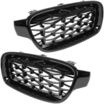Priekinės buferio grotelės Diamond BMW F30 / F31 / F80, juodos blizgios