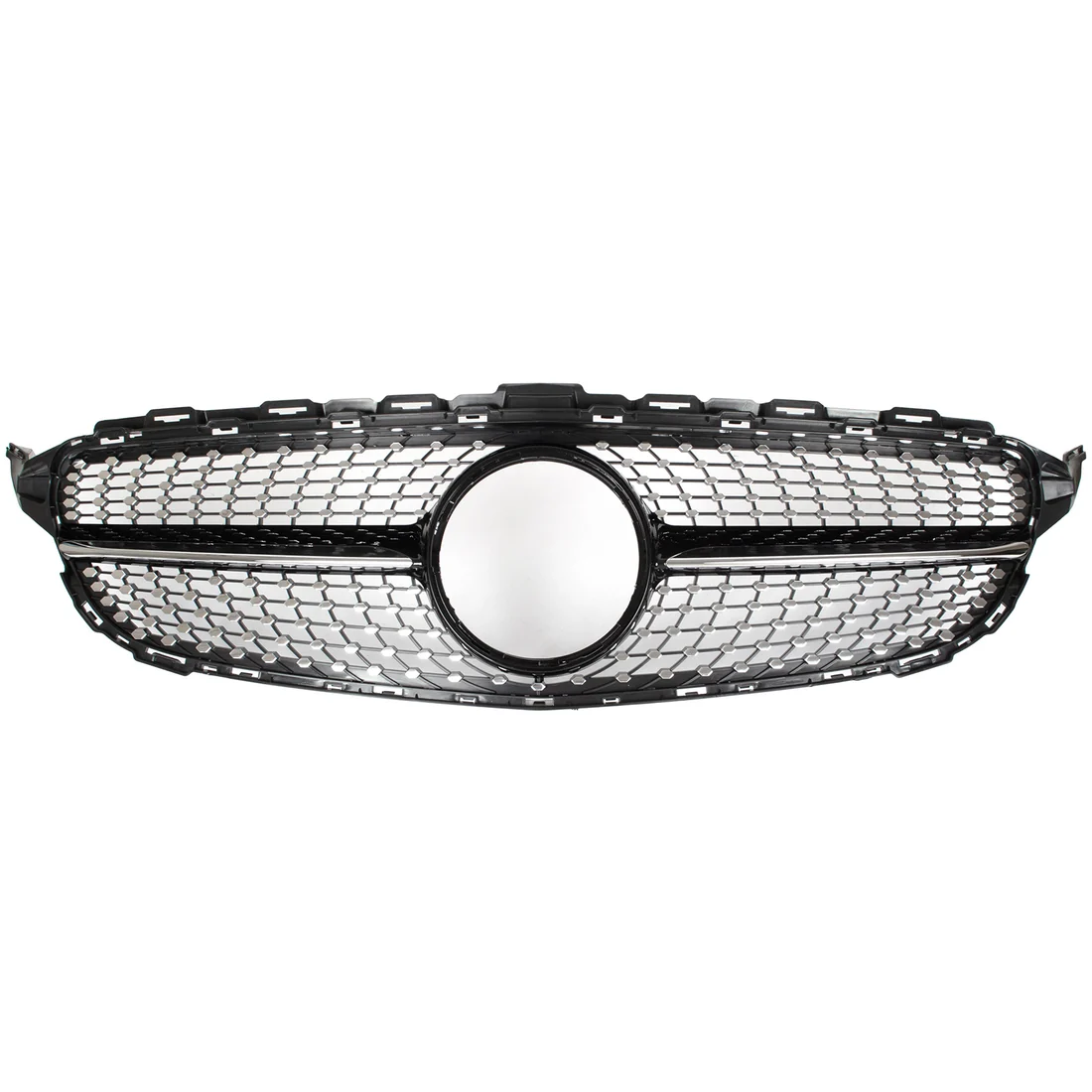 Priekinės grotelės Mercedes-Benz W205 S205 C205 (14-18), Diamond stiliaus Priekinės grotelės Mercedes-Benz W205 / S205 / C205 (14-18), Diamond stiliaus - Image 1